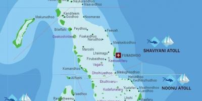 Carte complète des maldives