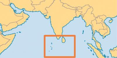 Maldives island emplacement sur la carte du monde