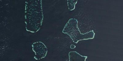 Carte des maldives satellite