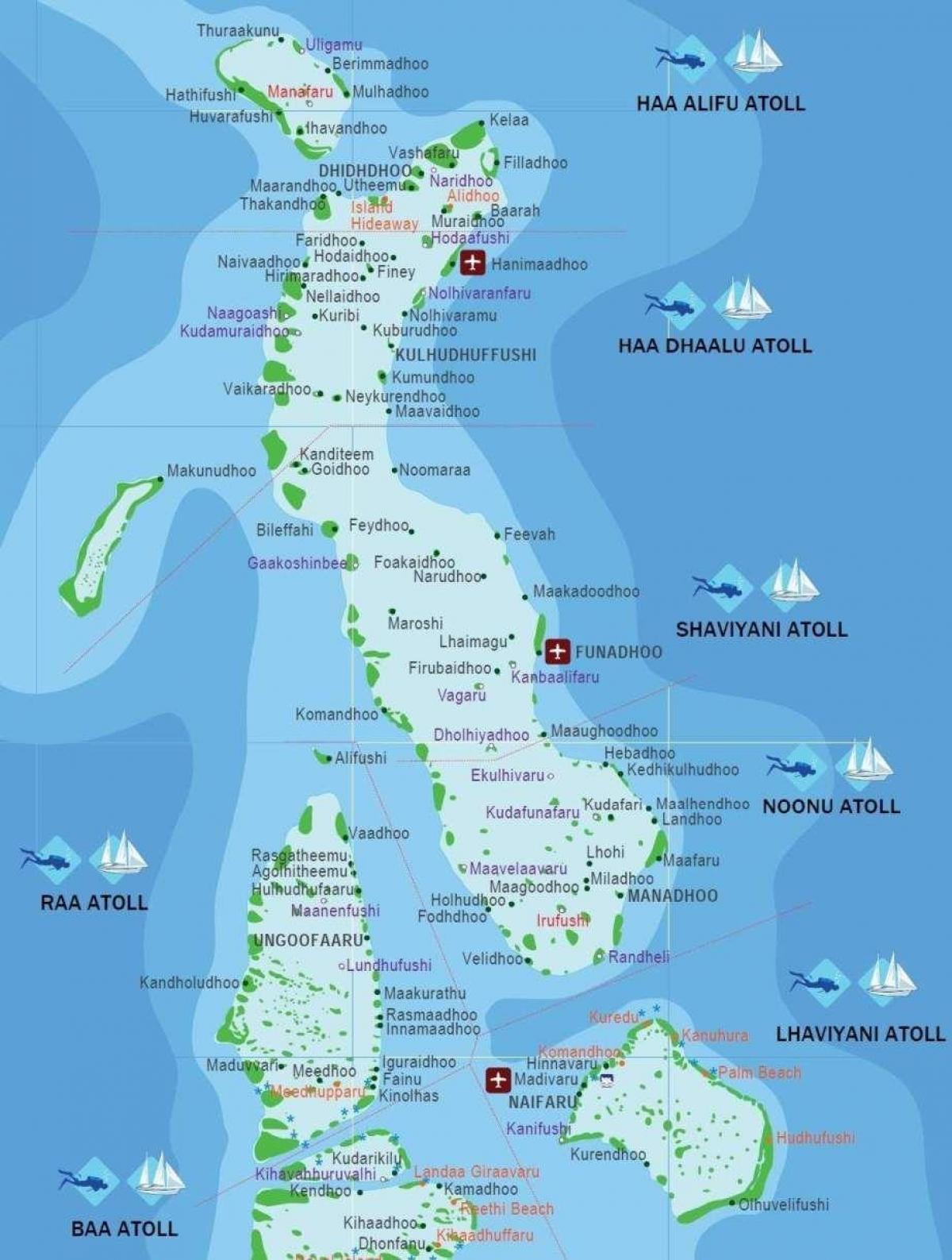 carte de kani aux maldives 