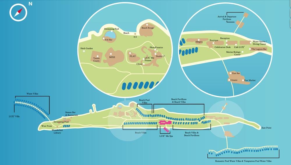 lux maldives resort carte