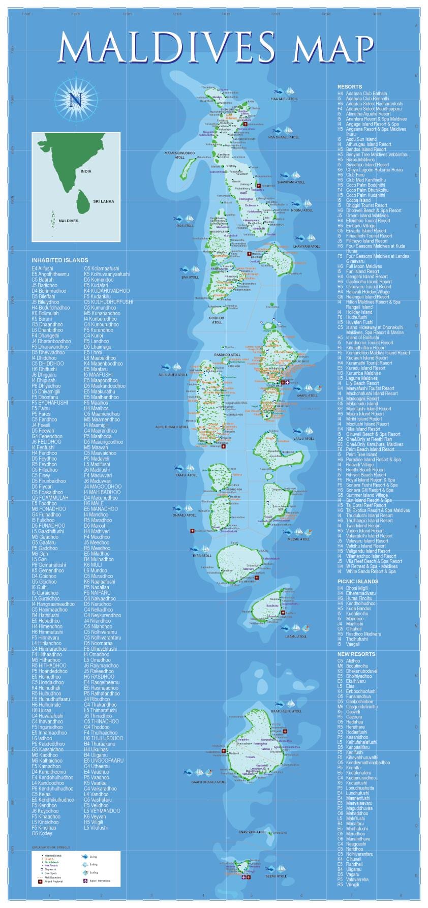maldives carte géographique