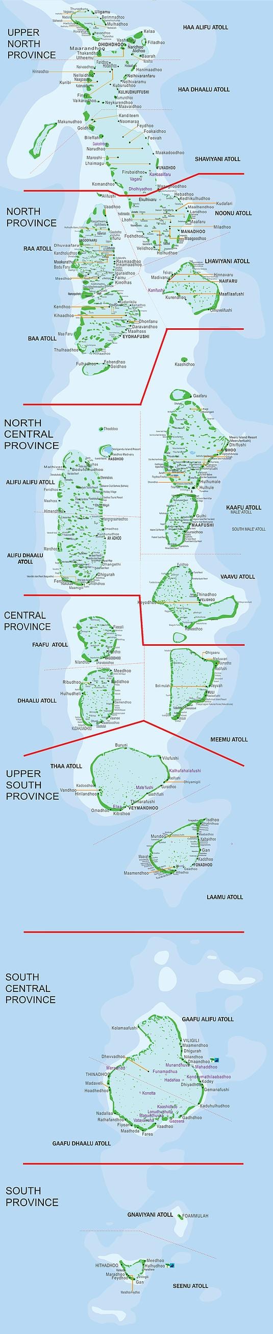 carte des maldives ferry