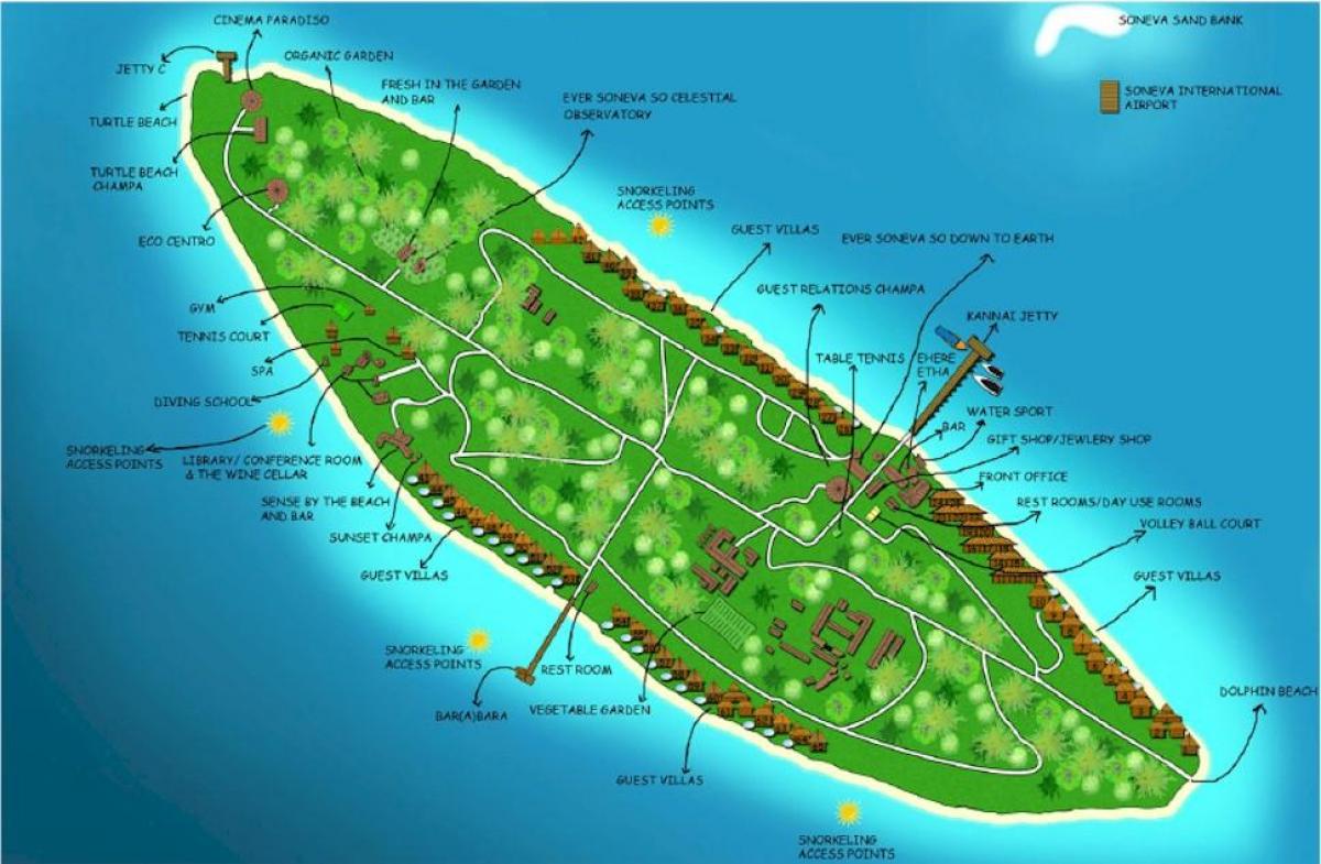 l'île de vaadhoo maldives carte