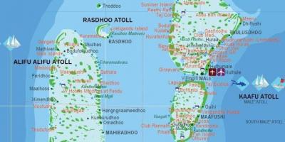 Carte touristique des maldives