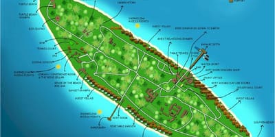 L'île de Vaadhoo maldives carte